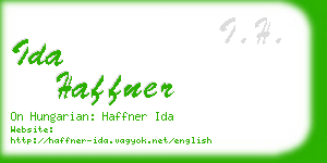 ida haffner business card